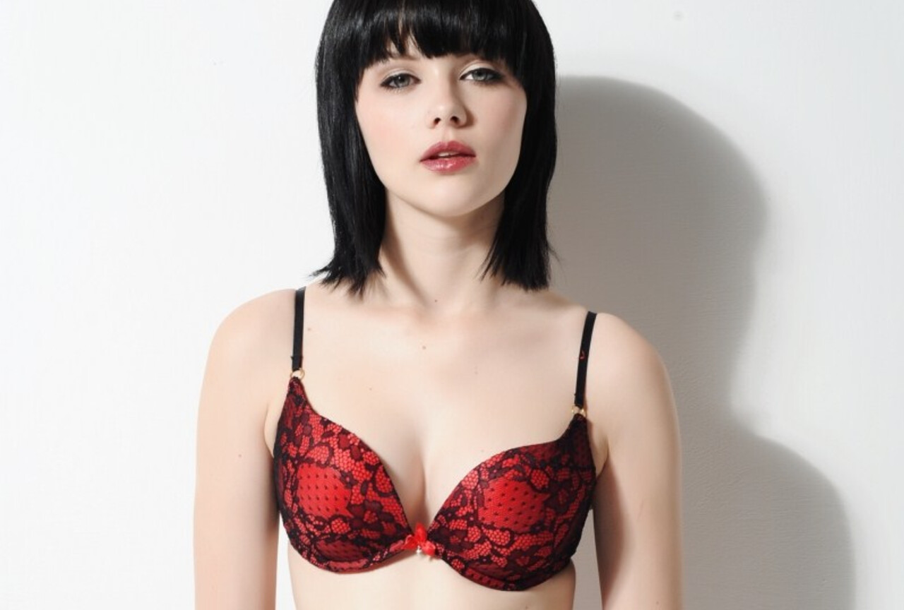 Red and black lingerie